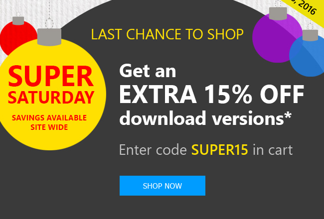 Super Saturday Deals - Extra 15% OFF Coupon. Shop Now.